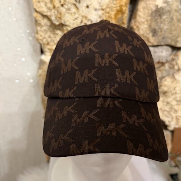 Michael Kors Brown MK Logo Baseball Cap Adjustable OS NWT main image 5
